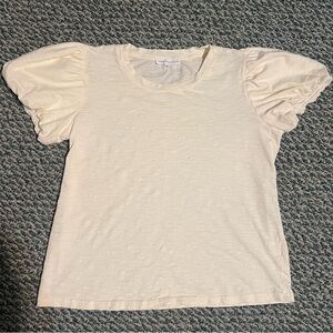 Jane and Delancey Cream Short Sleeve Top